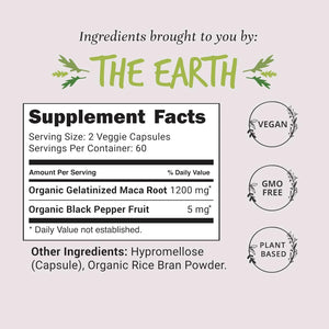 HAPPY HEALTHY HIPPIE - Happy Healthy Hippie Organic Maca Root 1200Mg. 120 Capsulas - The Red Vitamin MX - Suplementos Alimenticios - {{ shop.shopifyCountryName }}