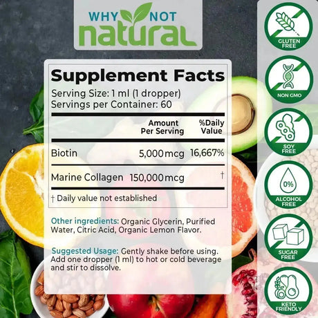 WHY NOT NATURAL - Why Not Natural Liquid Collagen 2 Fl.Oz. - The Red Vitamin MX - Suplementos Alimenticios - {{ shop.shopifyCountryName }}
