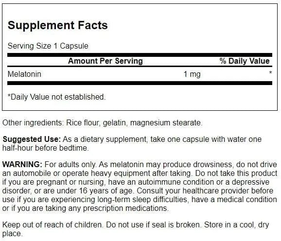 SWANSON - Swanson Low Dose Melatonin 1Mg. 120 Capsulas - The Red Vitamin MX - Suplementos Alimenticios - {{ shop.shopifyCountryName }}