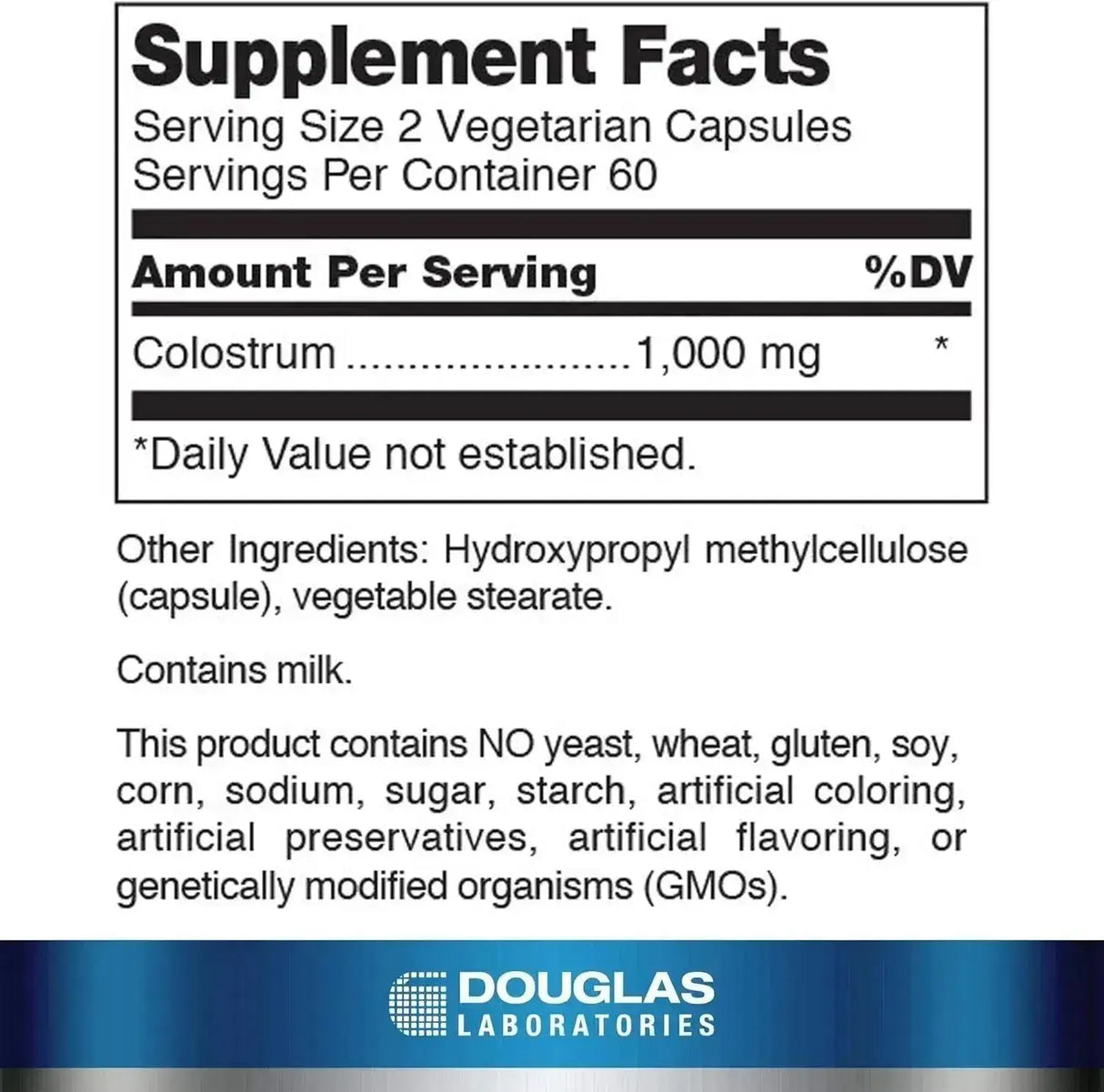 DOUGLAS LABORATORIES - Douglas Laboratories Colostrum 120 Capsulas - The Red Vitamin MX - Suplementos Alimenticios - {{ shop.shopifyCountryName }}