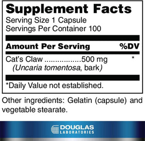 DOUGLAS LABORATORIES - Douglas Laboratories Cat's Claw 100 Capsulas - The Red Vitamin MX - Suplementos Alimenticios - {{ shop.shopifyCountryName }}