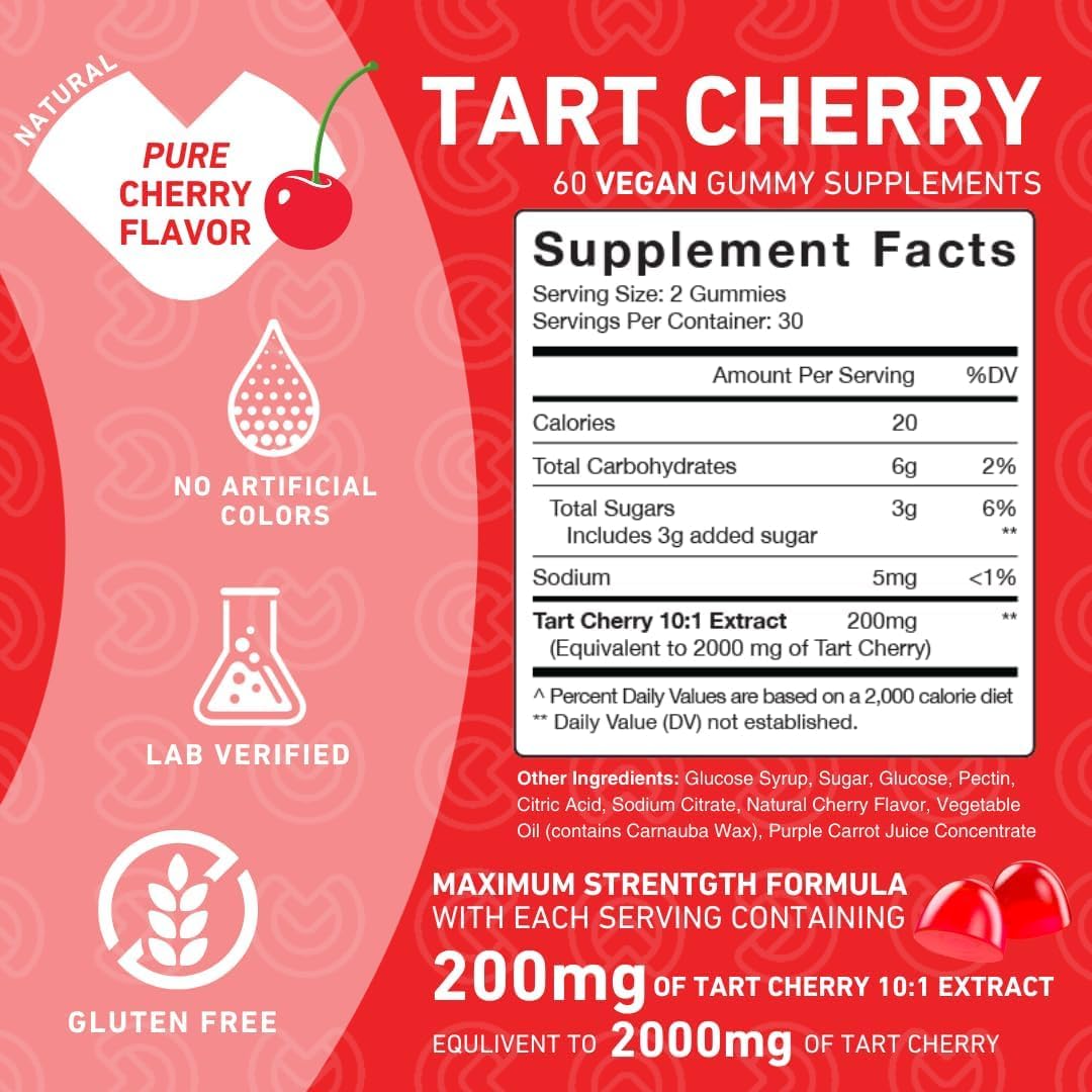 PUREFINITY Tart Cherry Gummies 60 Gomitas 2 Pack