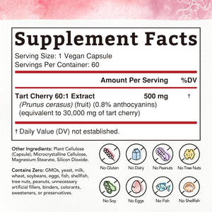 Bonawell Tart Cherry 60:1 Extract 30,000Mg. 60 Capsulas