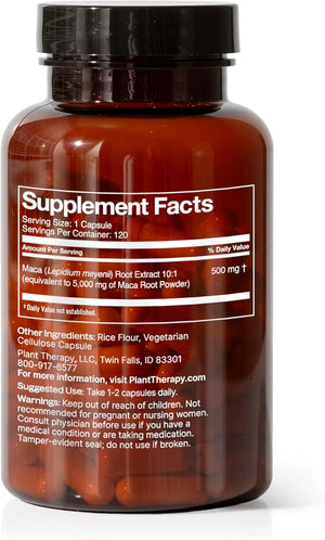 PLANT THERAPY - Plant Therapy Maca Root 120 Capsulas - The Red Vitamin MX - Suplementos Alimenticios - {{ shop.shopifyCountryName }}
