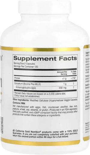 CALIFORNIA GOLD NUTRITION - California Gold Nutrition Colostrum 240 Capsulas - The Red Vitamin MX - Suplementos Alimenticios - {{ shop.shopifyCountryName }}