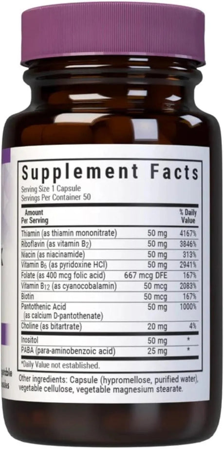 BLUEBONNET NUTRITION - Bluebonnet Nutrition B Complex 50 50 Capsulas - The Red Vitamin MX - Suplementos Alimenticios - {{ shop.shopifyCountryName }}