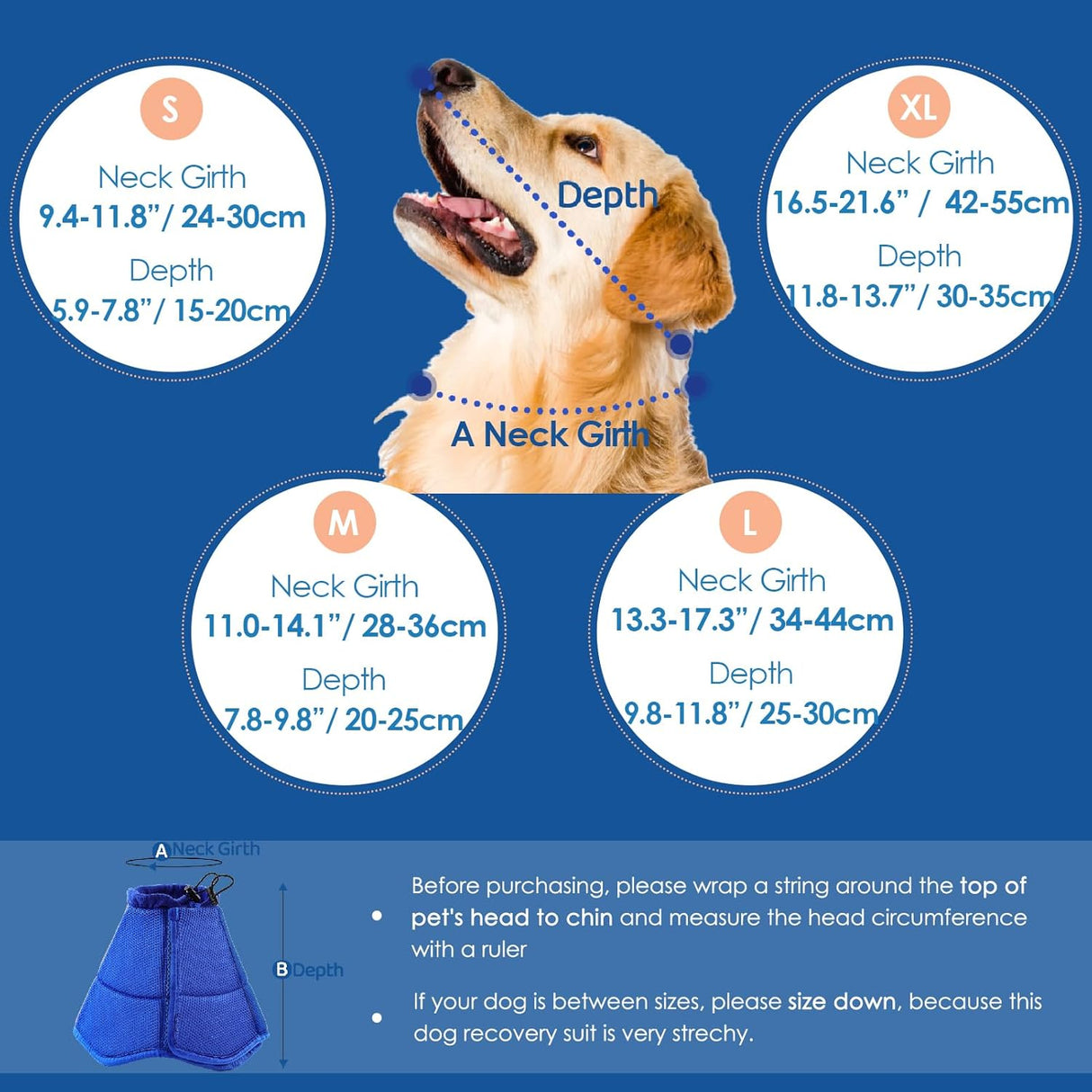 SUNFURA Dog Cone BROWN SMALL