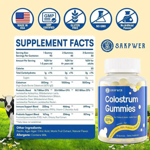 SAKPWER - Sakpwer Bovine Colostrum 60% IgG Gummies 90 Gomitas - The Red Vitamin MX - Suplementos Alimenticios - {{ shop.shopifyCountryName }}