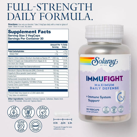 SOLARAY - SOLARAY Immufight Maximum Daily Defense 90 Capsulas - The Red Vitamin MX - Suplementos Alimenticios - {{ shop.shopifyCountryName }}