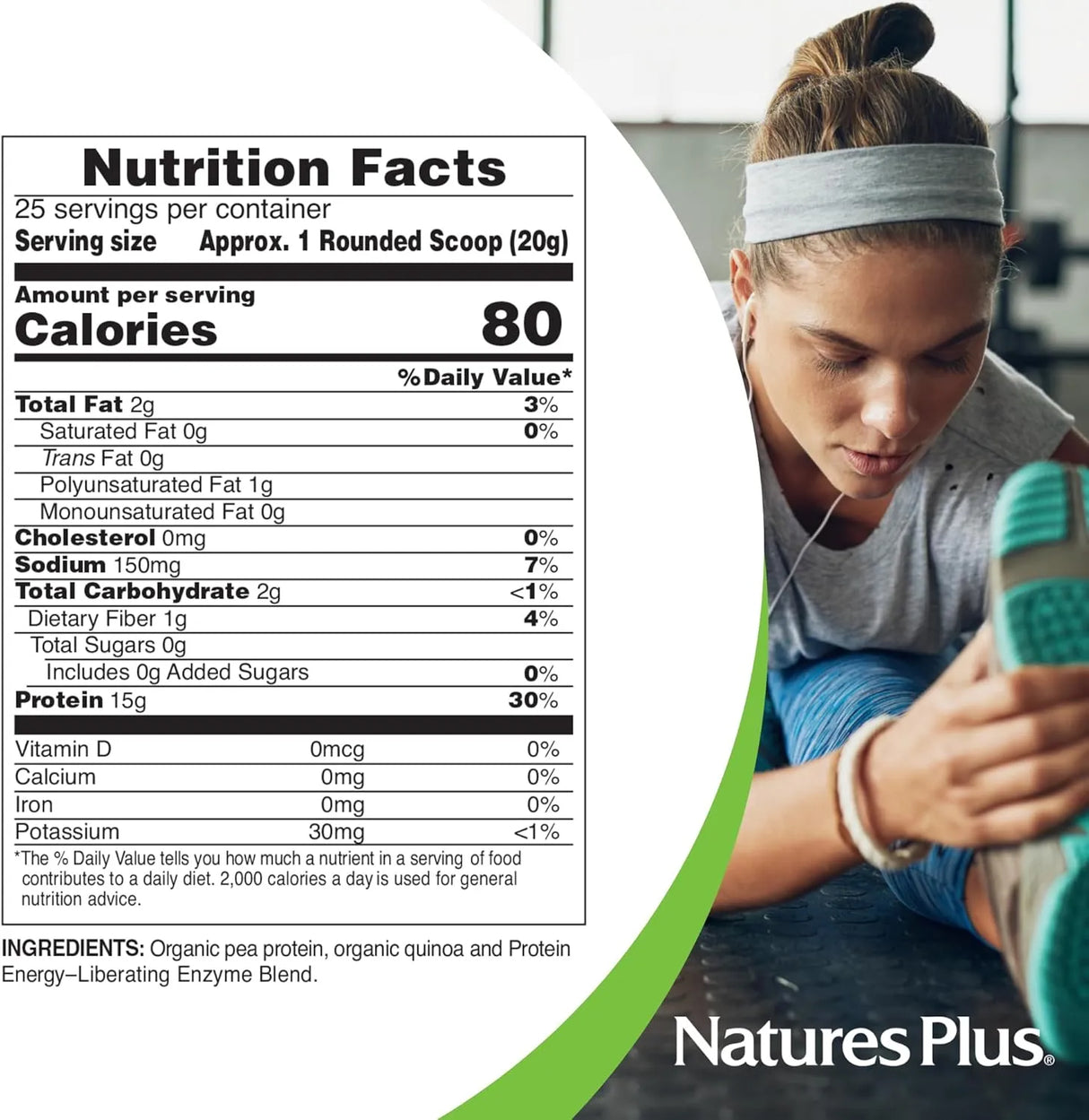NATURES PLUS - Natures Plus Organic Pea Protein 25 Servicios 500Gr. - The Red Vitamin MX - Suplementos Alimenticios - {{ shop.shopifyCountryName }}