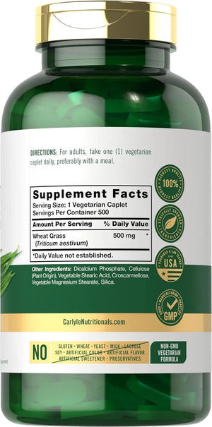 CARLYLE - Carlyle Wheat Grass 500 Tabletas - The Red Vitamin MX - Suplementos Alimenticios - {{ shop.shopifyCountryName }}