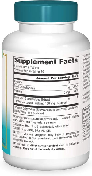 SOURCE NATURALS - Source Naturals Wellness Olive Leaf 500Mg. 60 Tabletas - The Red Vitamin MX - Suplementos Alimenticios - {{ shop.shopifyCountryName }}