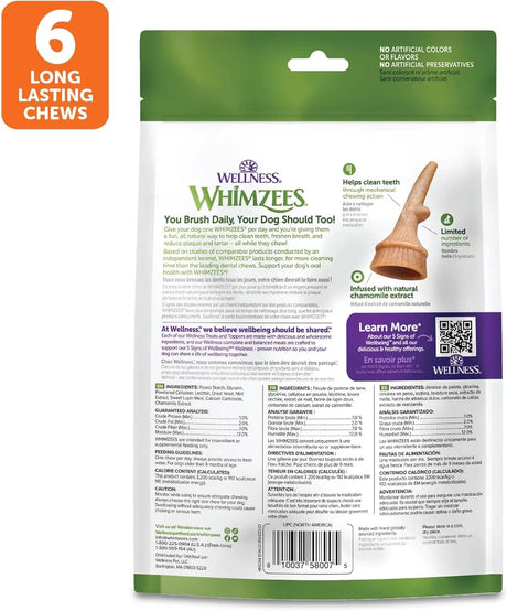WELLNESS WHIMZEES - WHIMZEES Wellness Occupy Dog Dental Treats Large Size 6 Piezas - The Red Vitamin MX - Cuidado Dental Para Perros - {{ shop.shopifyCountryName }}