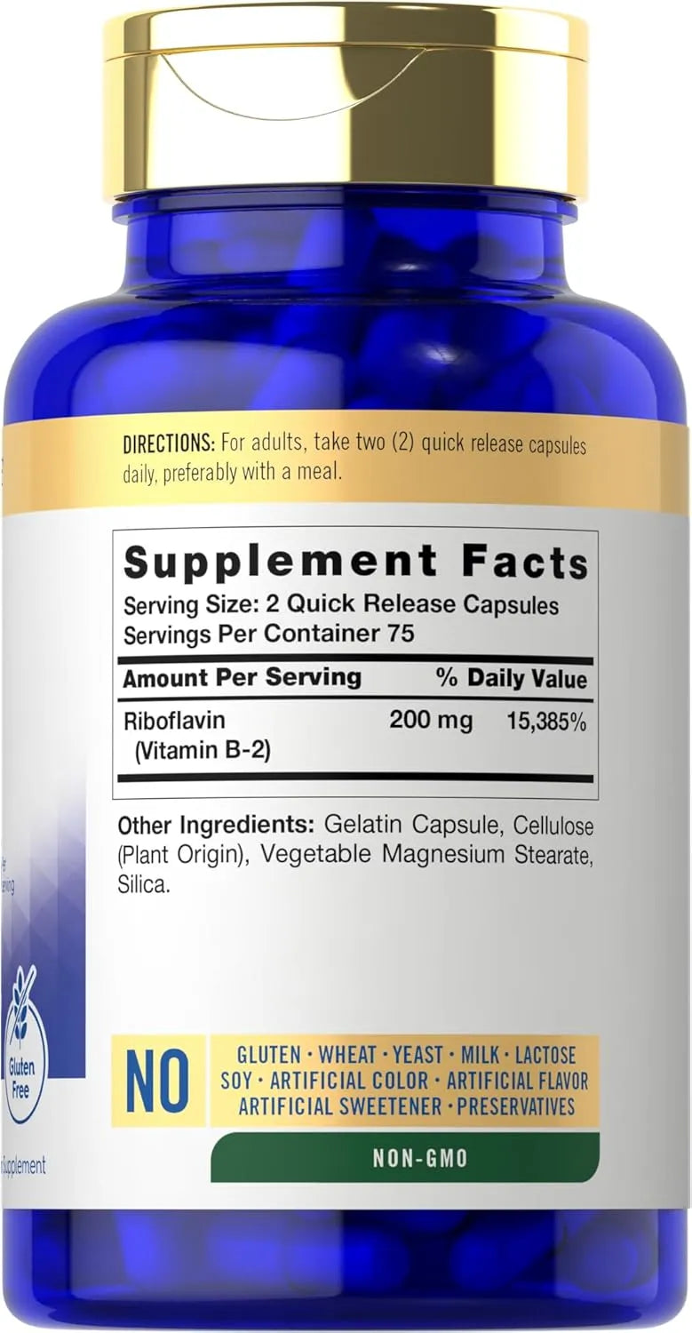 CARLYLE - Carlyle Vitamin B2 200Mg. 150 Capsulas - The Red Vitamin MX - Suplementos Alimenticios - {{ shop.shopifyCountryName }}
