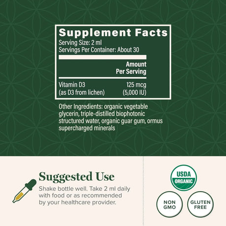 GLOBAL HEALING CENTER - Global Healing Center Organic Vitamin D3 5000IU 2 Fl.Oz. - The Red Vitamin MX - Suplementos Alimenticios - {{ shop.shopifyCountryName }}