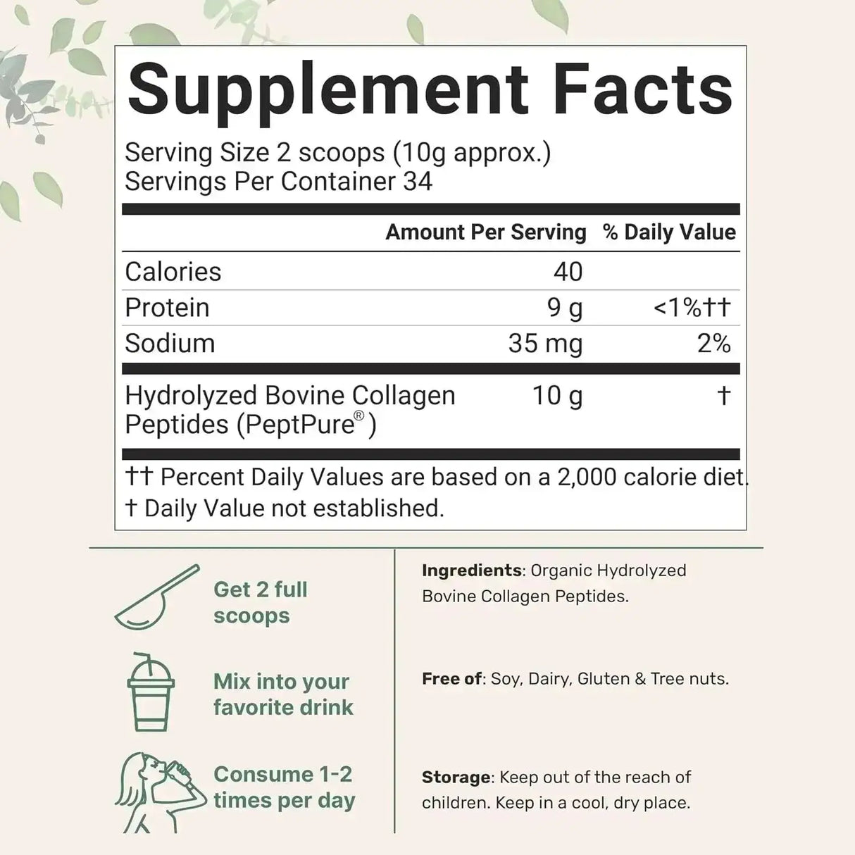 MICRO INGREDIENTS - Micro Ingredients Organic Collagen Peptides Powder 340Gr. - The Red Vitamin MX - Suplementos Alimenticios - {{ shop.shopifyCountryName }}
