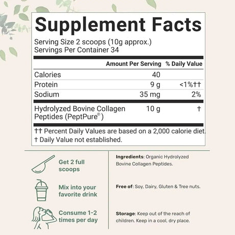 MICRO INGREDIENTS - Micro Ingredients Organic Collagen Peptides Powder 340Gr. - The Red Vitamin MX - Suplementos Alimenticios - {{ shop.shopifyCountryName }}