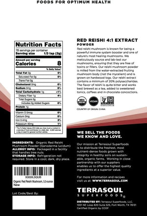 TERRASOUL SUPERFOODS - Terrasoul Superfoods Organic Reishi Mushroom Powder 156Gr. 2 Pack - The Red Vitamin MX - Suplementos Alimenticios - {{ shop.shopifyCountryName }}