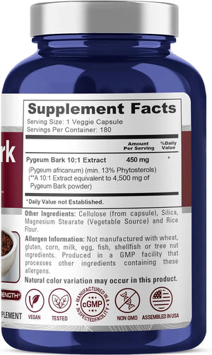 NUSAPURE - NusaPure Pygeum Bark 10:1 Extract, 450Mg. 180 Capsulas - The Red Vitamin MX - Suplementos Alimenticios - {{ shop.shopifyCountryName }}