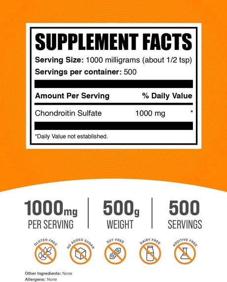 BULK SUPPLEMENTS - Bulk Supplements Chondroitin Sulfate Powder 500Gr. - The Red Vitamin MX - Suplementos Alimenticios - {{ shop.shopifyCountryName }}