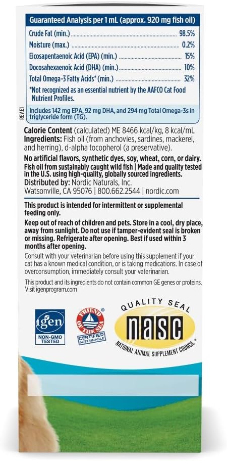 Nordic Naturals Omega-3 Cat Unflavored 2 Oz.