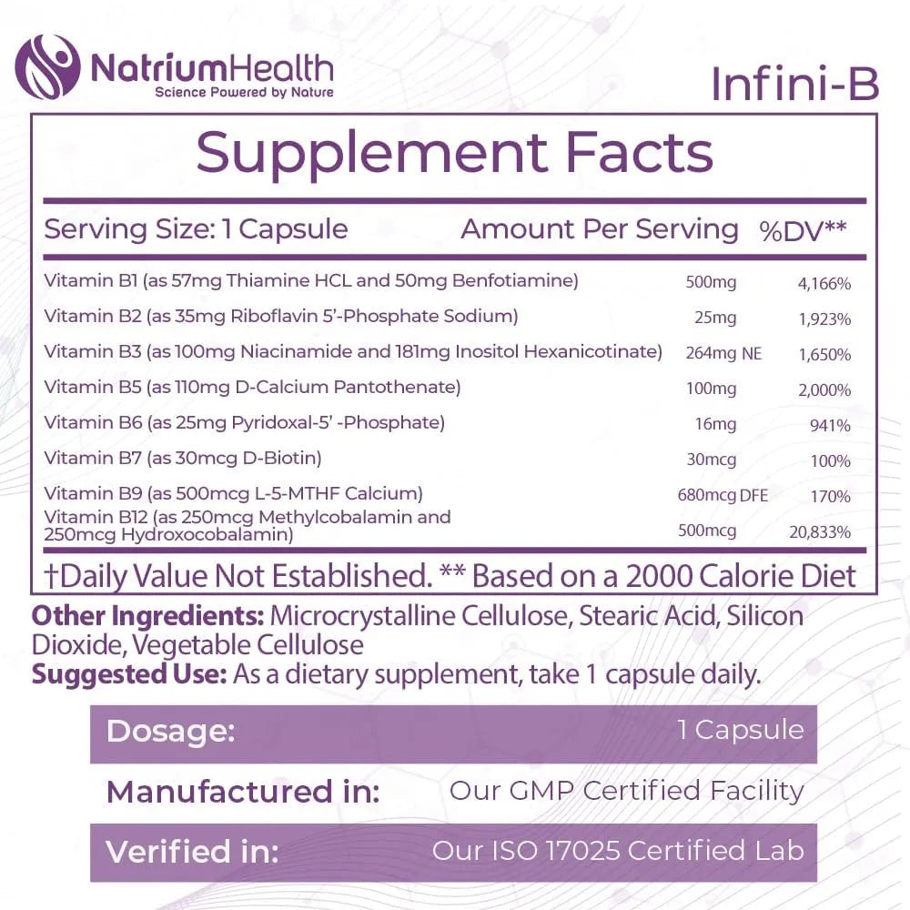 NOOTROPICS DEPOT - Nootropics Depot Infini-B Advanced B-Complex 120 Capsulas - The Red Vitamin MX - Suplementos Alimenticios - {{ shop.shopifyCountryName }}