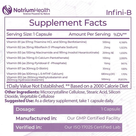 NOOTROPICS DEPOT - Nootropics Depot Infini-B Advanced B-Complex 120 Capsulas - The Red Vitamin MX - Suplementos Alimenticios - {{ shop.shopifyCountryName }}