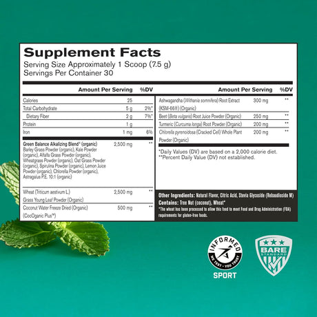 BPN Strong Greens Superfood Powder 30 Servicios Sweet Mint 225Gr.