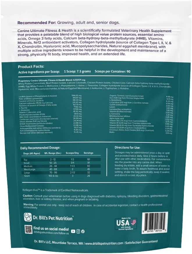 DR. BILL'S - Dr. Bill’s Canine Ultimate Fitness & Health Vitamins for Dogs 680Gr. - The Red Vitamin MX - Multivitamínicos Para Perros - {{ shop.shopifyCountryName }}