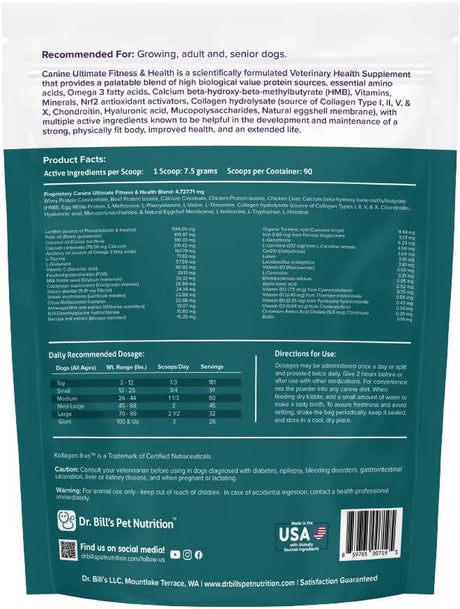 DR. BILL'S - Dr. Bill’s Canine Ultimate Fitness & Health Vitamins for Dogs 680Gr. - The Red Vitamin MX - Multivitamínicos Para Perros - {{ shop.shopifyCountryName }}