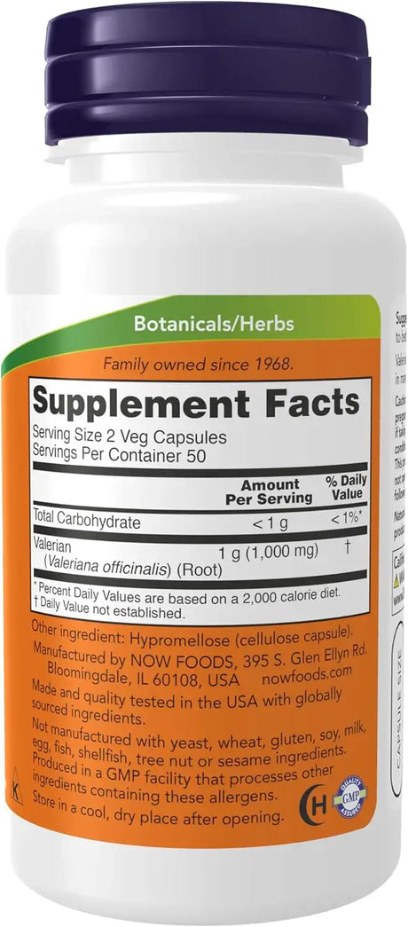 NOW SUPPLEMENTS - NOW Supplements Valerian Root 500Mg. 100 Capsulas - The Red Vitamin MX - Suplementos Alimenticios - {{ shop.shopifyCountryName }}
