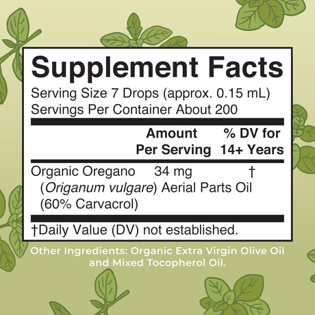 MaryRuth Organics Oregano Oil Drops 1 Fl.Oz.