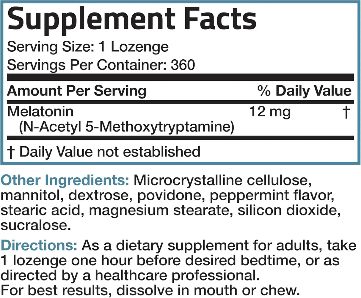 BRONSON - Bronson Melatonin 12Mg. Fast Dissolve 360 Tabletas - The Red Vitamin MX - Suplementos Alimenticios - {{ shop.shopifyCountryName }}