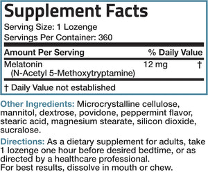 BRONSON - Bronson Melatonin 12Mg. Fast Dissolve 360 Tabletas - The Red Vitamin MX - Suplementos Alimenticios - {{ shop.shopifyCountryName }}