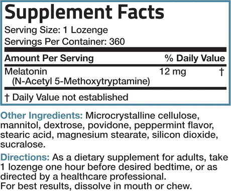 BRONSON - Bronson Melatonin 12Mg. Fast Dissolve 360 Tabletas - The Red Vitamin MX - Suplementos Alimenticios - {{ shop.shopifyCountryName }}