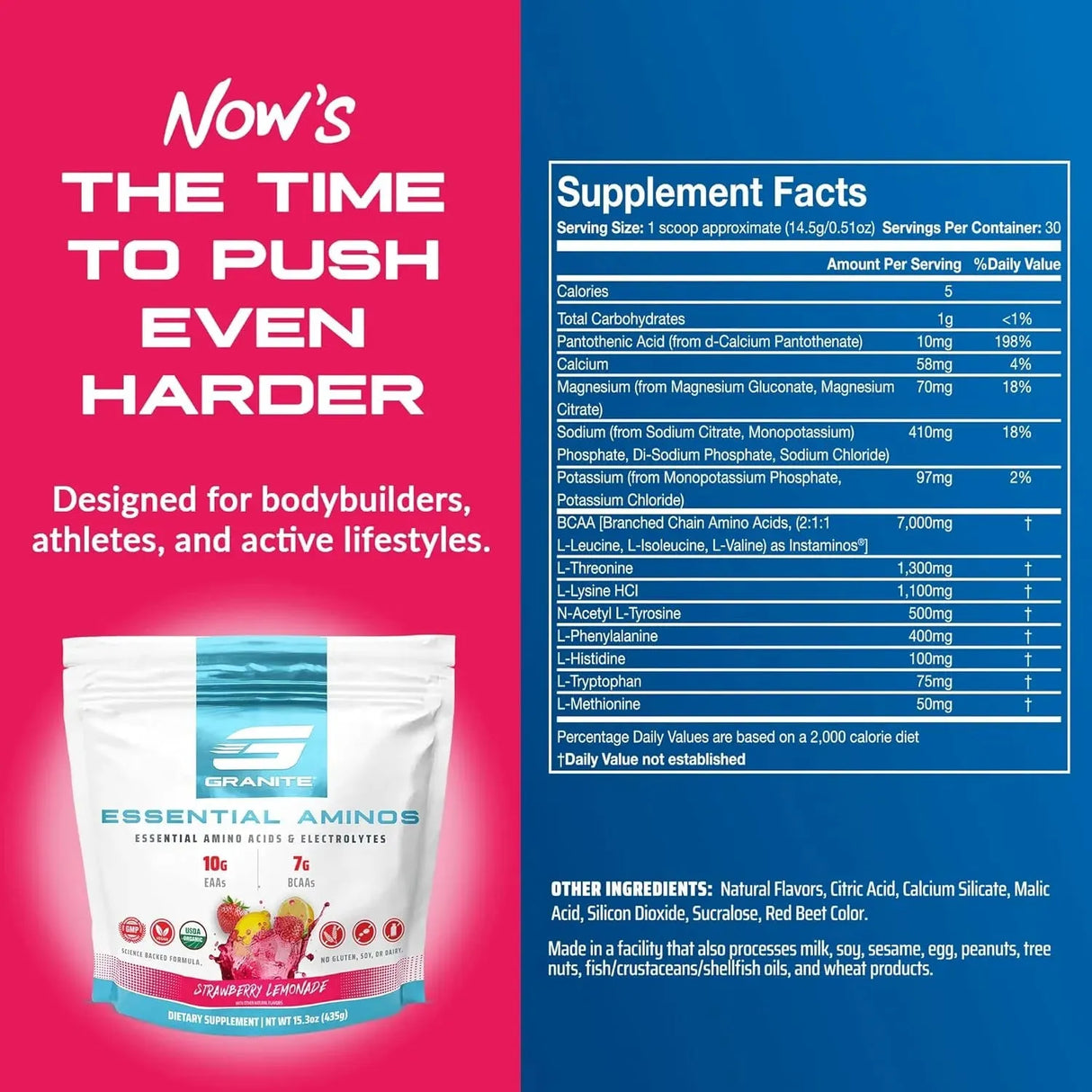 GRANITE - Granite 10g Essential Amino Acids Powder Strawberry Lemonade 435Gr. - The Red Vitamin MX - Suplementos Alimenticios - {{ shop.shopifyCountryName }}