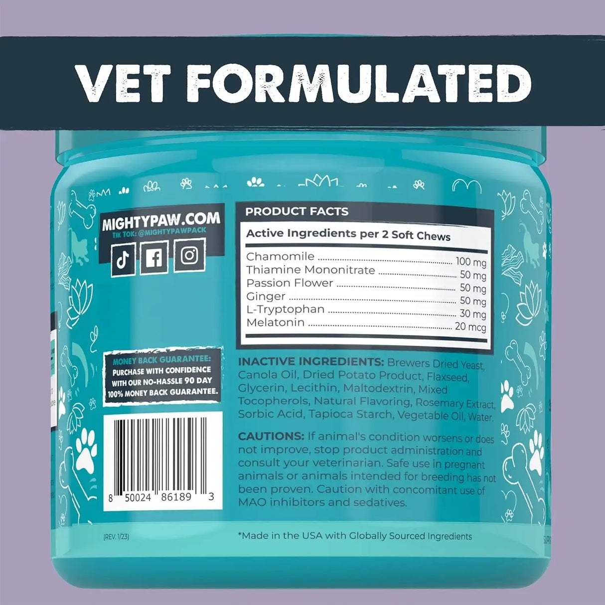 MIGHTY PAW - Mighty Paw Calming Chews for Dogs with Melatonin 120 Masticables - The Red Vitamin MX - Relajantes Para Perros - {{ shop.shopifyCountryName }}