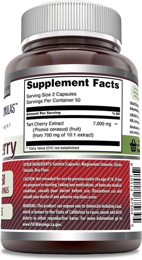 Amazing Formulas Tart Cherry 7000Mg. 100 Capsulas