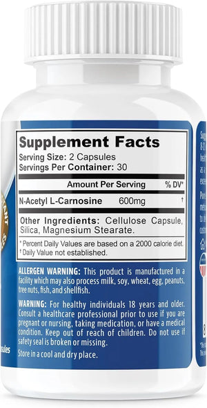 NEUROPAWAY - NeuropAWAY Elements N-Acetyl-L-Carnosine 600Mg. 60 Capsulas - The Red Vitamin MX - Suplementos Alimenticios - {{ shop.shopifyCountryName }}
