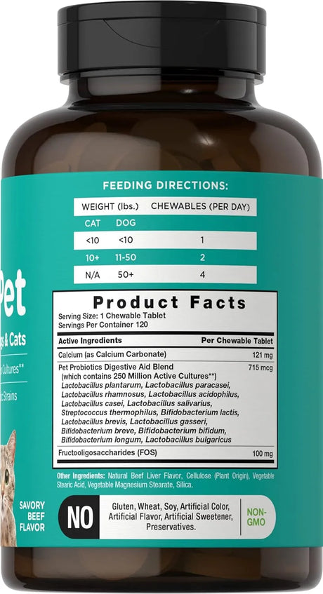 HORBAACH - Horbaach Probiotics for Dogs & Cats 120 Tabletas Masticables - The Red Vitamin MX - Probióticos Para Perros - {{ shop.shopifyCountryName }}