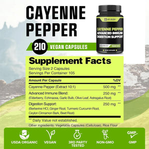 WELBUDA - WELBUDA Cayenne Pepper 1000Mg. 210 Capsulas - The Red Vitamin MX - Suplementos Alimenticios - {{ shop.shopifyCountryName }}