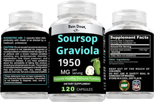 BEIN DOUX Soursop Graviola 1950Mg. 120 Capsulas