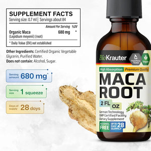 BIOKRAUTER - BIO KRAUTER Maca Root Liquid Drops 2 Fl.Oz. - The Red Vitamin MX - Suplementos Alimenticios - {{ shop.shopifyCountryName }}