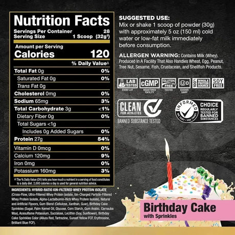 ALLMAX NUTRITION - ALLMAX Nutrition ISOFLEX Whey Protein Powder Birthday Cake 907Gr. - The Red Vitamin MX - Suplementos Alimenticios - {{ shop.shopifyCountryName }}
