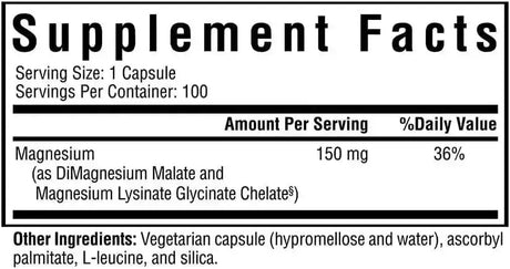 SEEKING HEALTH - Seeking Health Optimal Magnesium 150Mg. 100 Capsulas - The Red Vitamin MX - Suplementos Alimenticios - {{ shop.shopifyCountryName }}