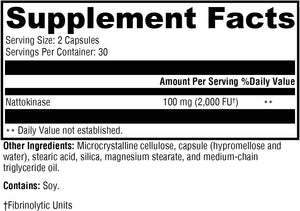 XYMOGEN Nattokinase 2000 FU 60 Capsulas