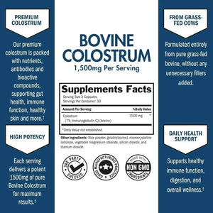 BIO SCHWARTZ - BioSchwartz Colostrum 1500Mg. 90 Capsulas - The Red Vitamin MX - Suplementos Alimenticios - {{ shop.shopifyCountryName }}