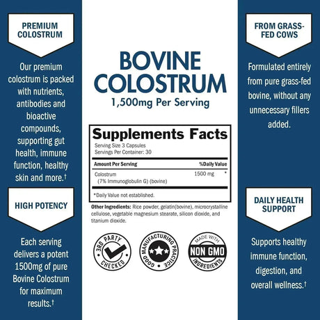 BIO SCHWARTZ - BioSchwartz Colostrum 1500Mg. 90 Capsulas - The Red Vitamin MX - Suplementos Alimenticios - {{ shop.shopifyCountryName }}