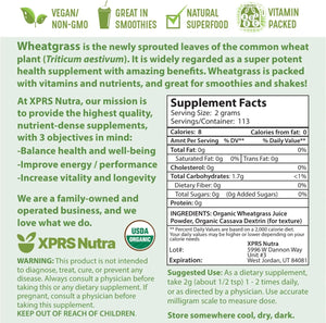 XPRS NUTRA - XPRS Nutra Organic Wheatgrass Juice Powder 8 Oz. - The Red Vitamin MX - Suplementos Alimenticios - {{ shop.shopifyCountryName }}