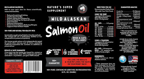 FINEST FOR PETS - Finest For Pets Wild Alaskan Salmon Oil Formula for Dogs & Cats 32 Fl.Oz. - The Red Vitamin MX - Aceite De Pescado Para Perros - {{ shop.shopifyCountryName }}